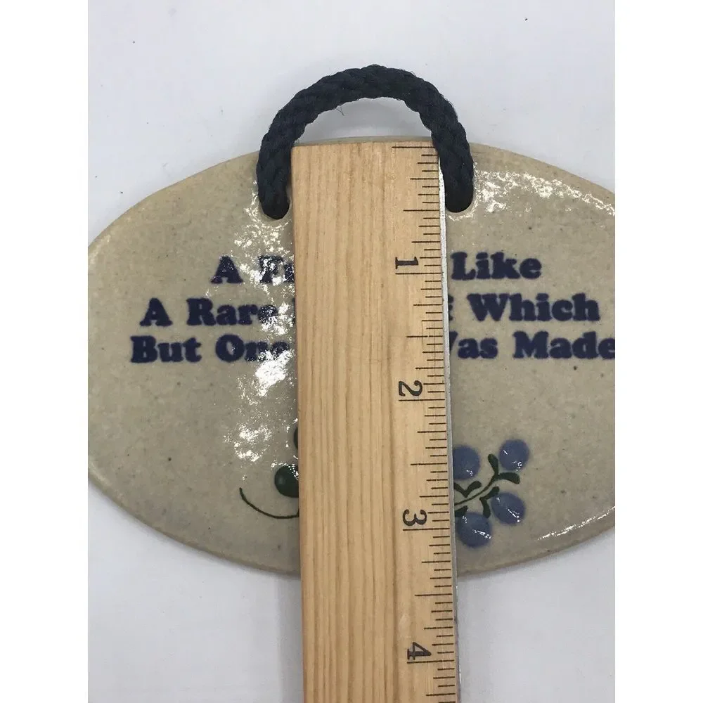 Mountain Meadows Pottery A Friend is like an old book‎ Plaque Made in USA